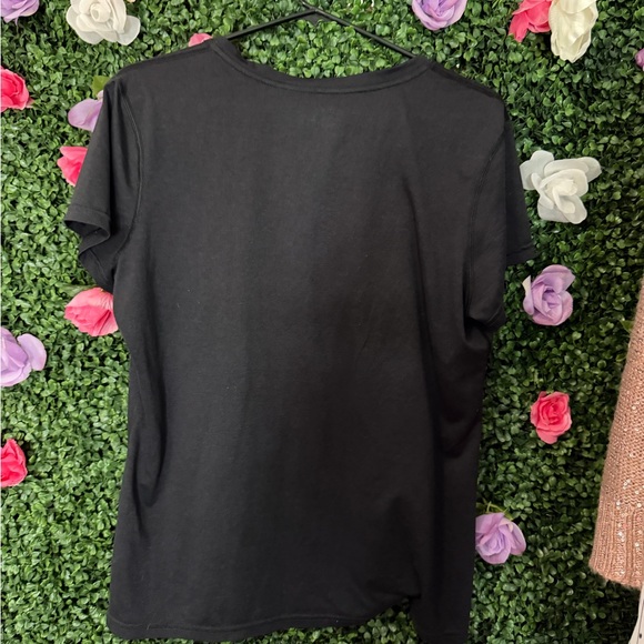 Nike Women's Black V-Neck Dri-FIT Tee - Picture 3 of 3